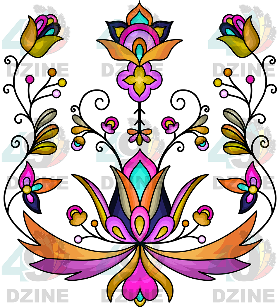 Floral Transfer - Sweetgrass Emberlight Various Sizes