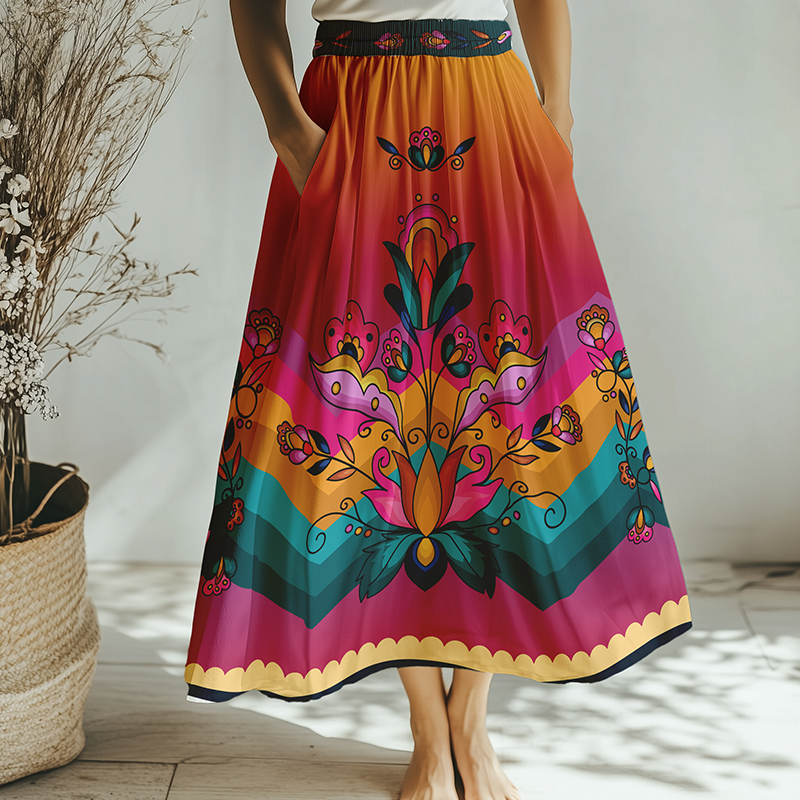 Copper Prairie Petals Skirt