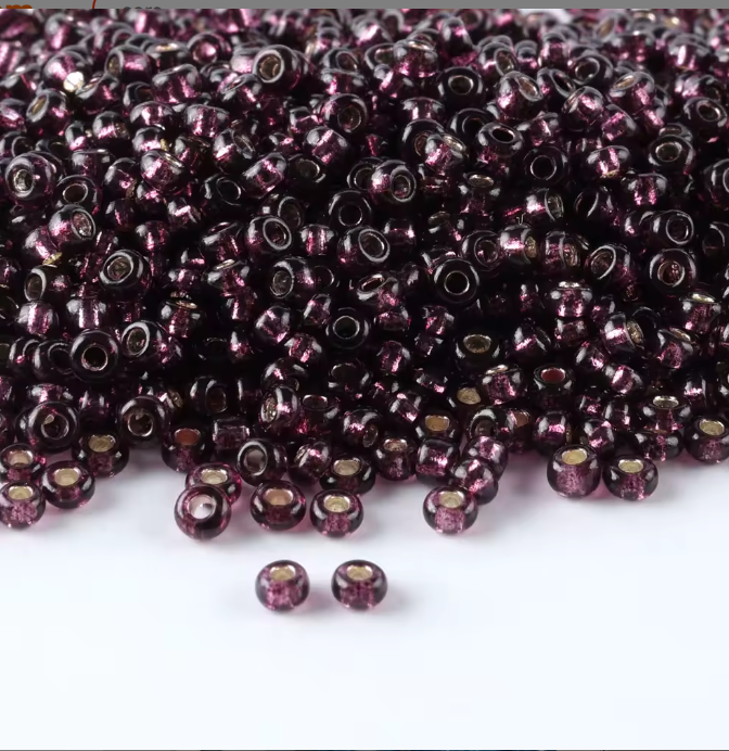 Seed Beads Size 11/0 - Sheer Mulberry