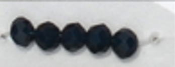 6mm Rondelle Glass Bead - Deep Royal