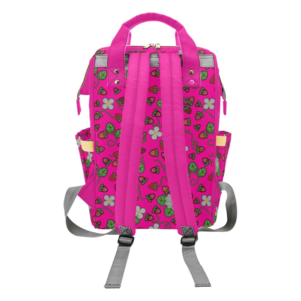 Strawberry Dreams Blush Multi-Function Diaper Backpack/Diaper Bag