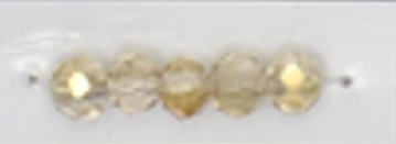 6mm Rondelle Glass Bead - Crystal Ivory