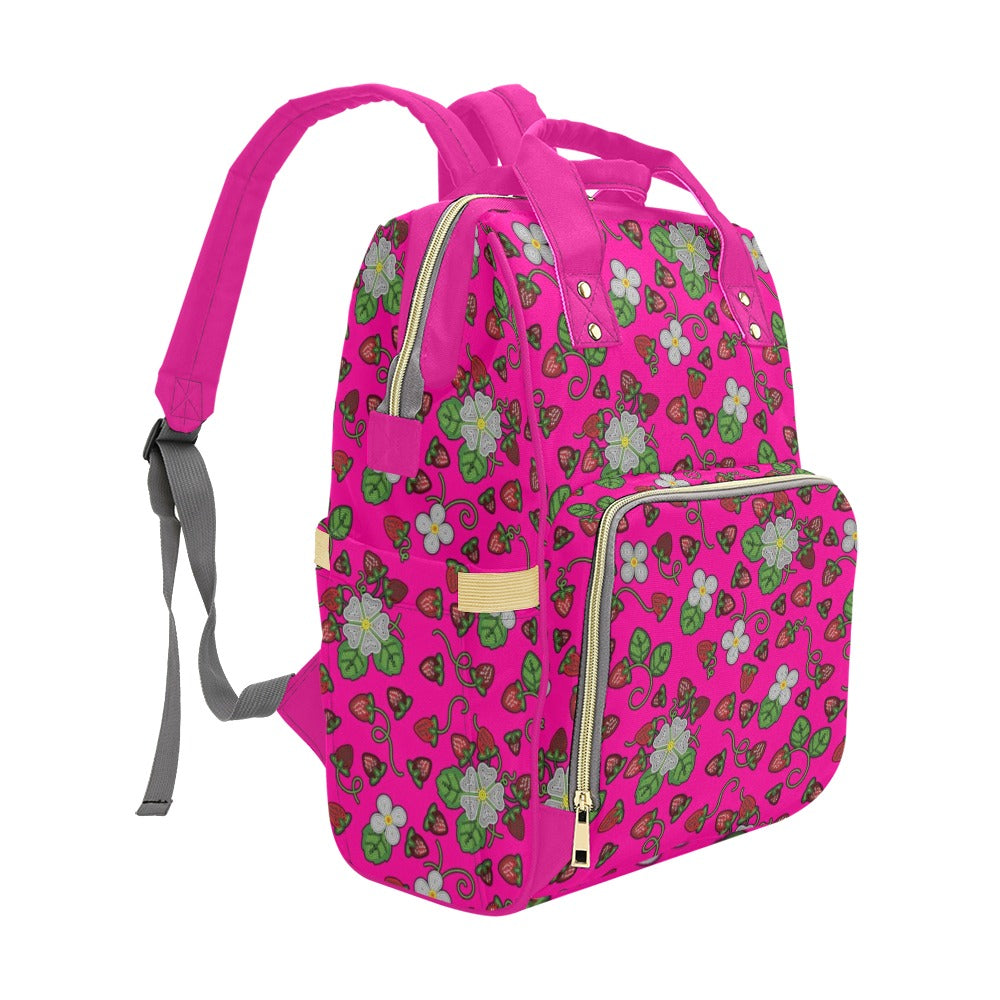 Strawberry Dreams Blush Multi-Function Diaper Backpack/Diaper Bag