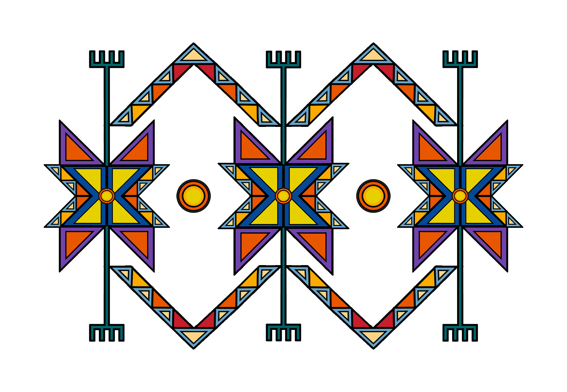 Geometric & Floral UV Sticker