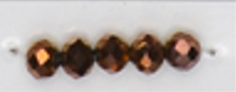 6mm Rondelle Glass Bead - Crystal Russet