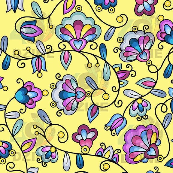 Autumn Bundle Blessing Yellow Satin Fabric
