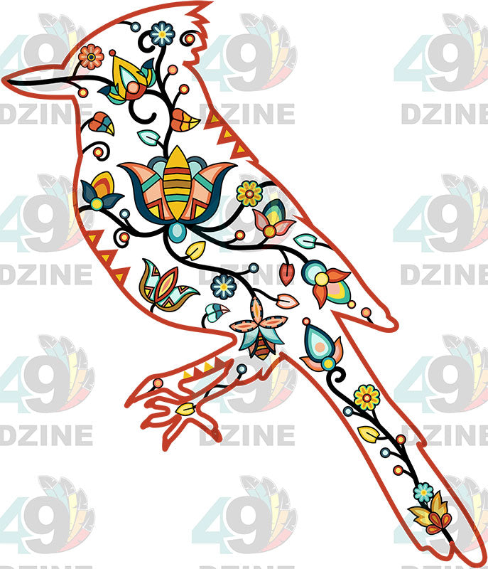 Bluejay Floral Animals 01-M Various Sizes