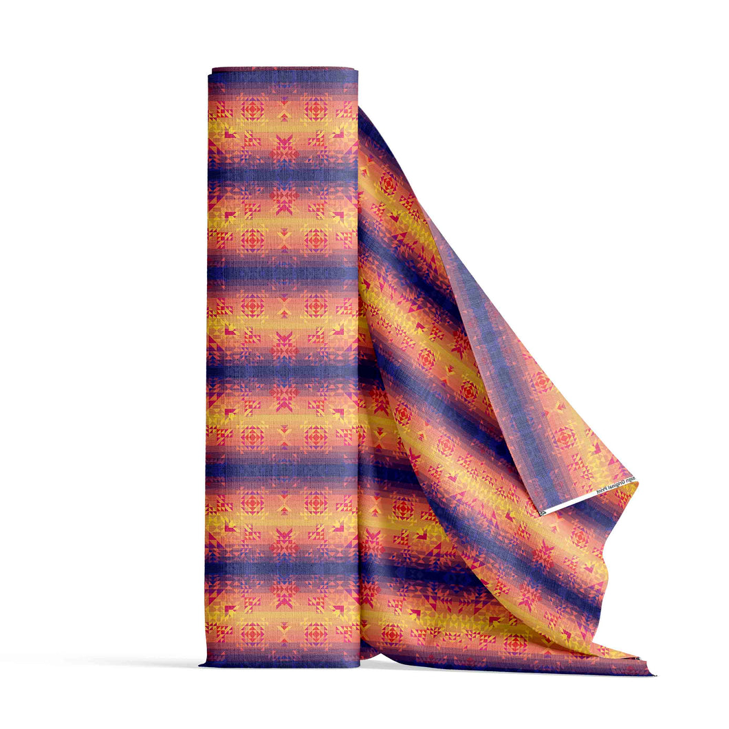 Soleil Indigo LG Cotton Poplin Fabric By the Yard
