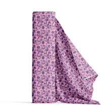 Load image into Gallery viewer, Purple Floral Amour Cotton Poplin Fabric By the Yard
