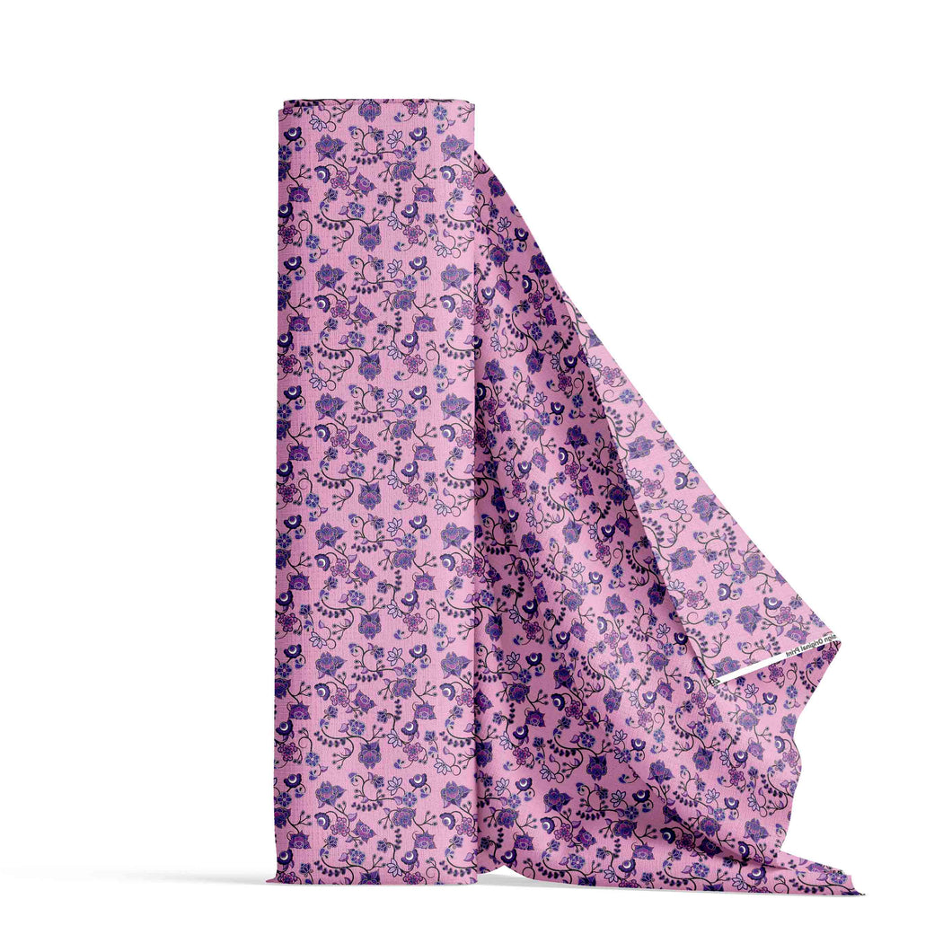 Purple Floral Amour Cotton Poplin Fabric By the Yard