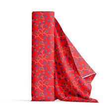 Load image into Gallery viewer, Spring Blossoms Red Cotton Poplin Fabric By the Yard
