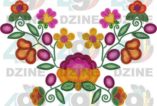 Boreal Bounty Beadwork Transfer (Various Sizes)