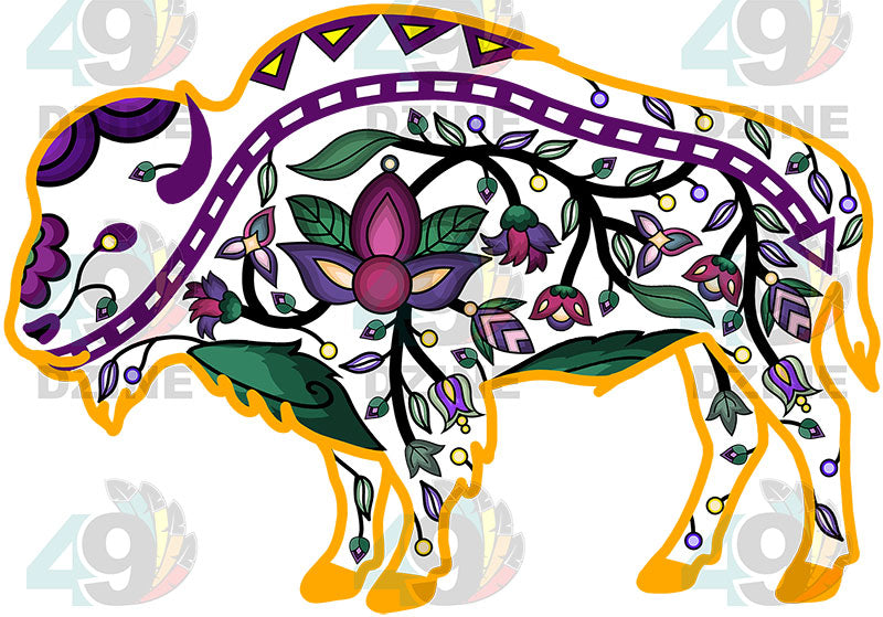 Buffalo Floral Motif 1-M Various Sizes