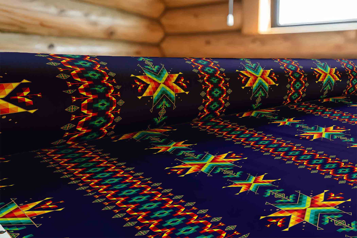 Dreams of Ancestors Indigo Cotton Poplin