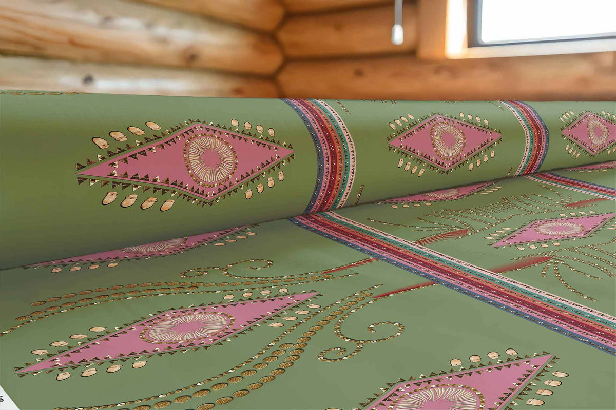 Dreams of Deco Sage Cotton Poplin