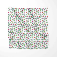 Load image into Gallery viewer, Berry Flowers White Cotton Poplin Fabric By the Yard

