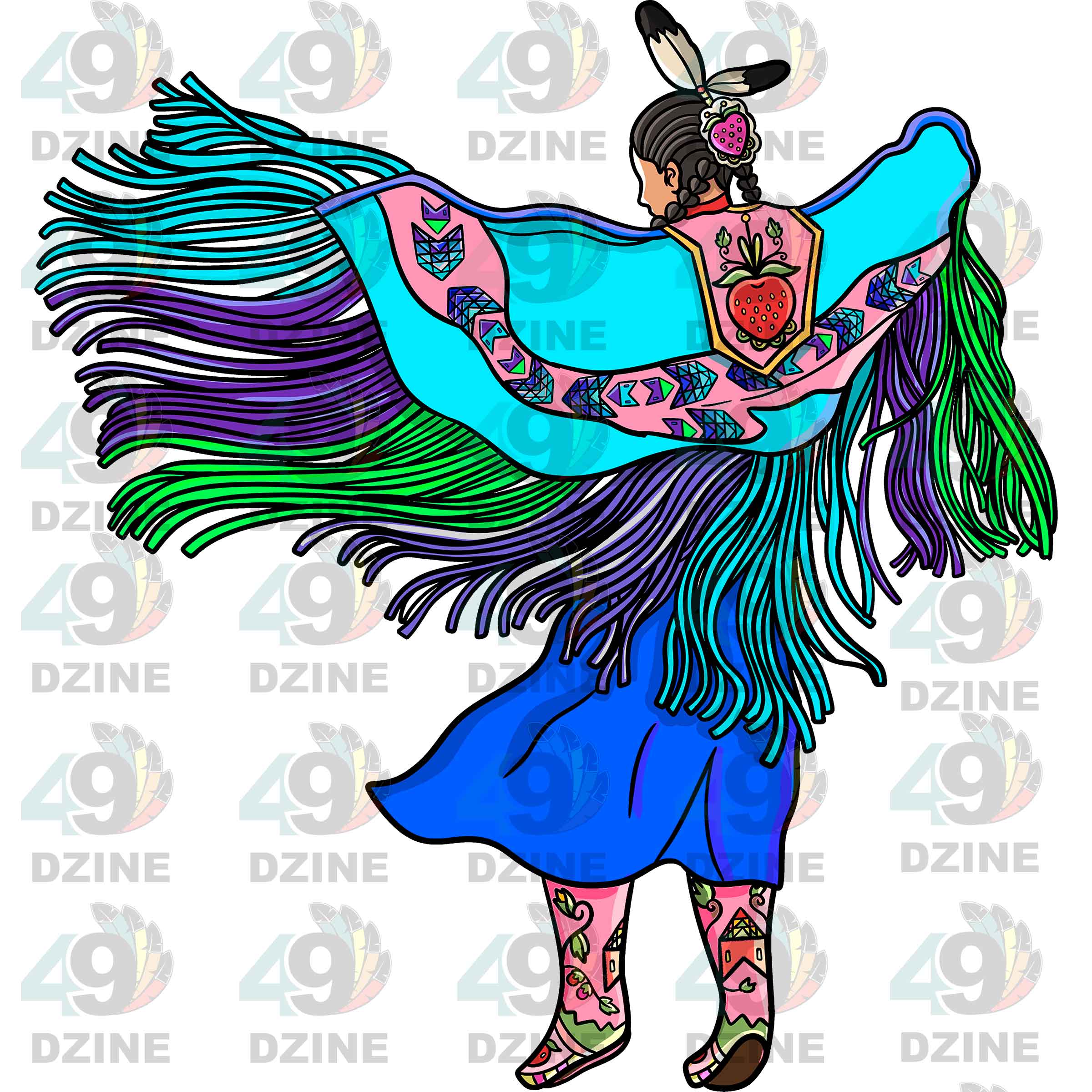 Fancy Shawl Dancer 4 Sticker