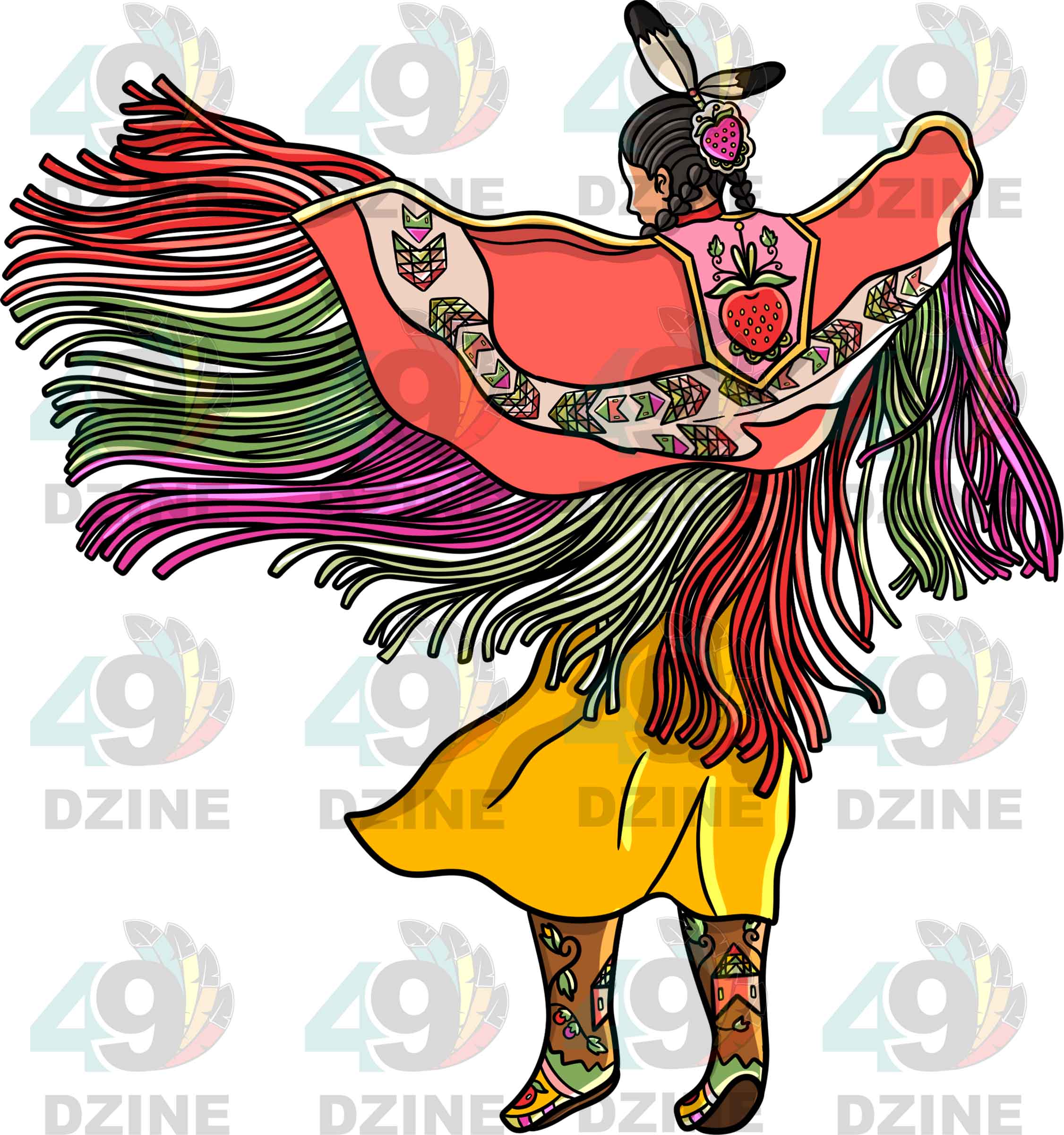 Fancy Shawl Dancer 8 Sticker