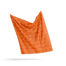 Load image into Gallery viewer, Blue Trio Orange Cotton Poplin Fabric By the Yard
