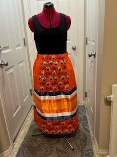 Liz Pelland Orange Hockey Ribbon Skirt