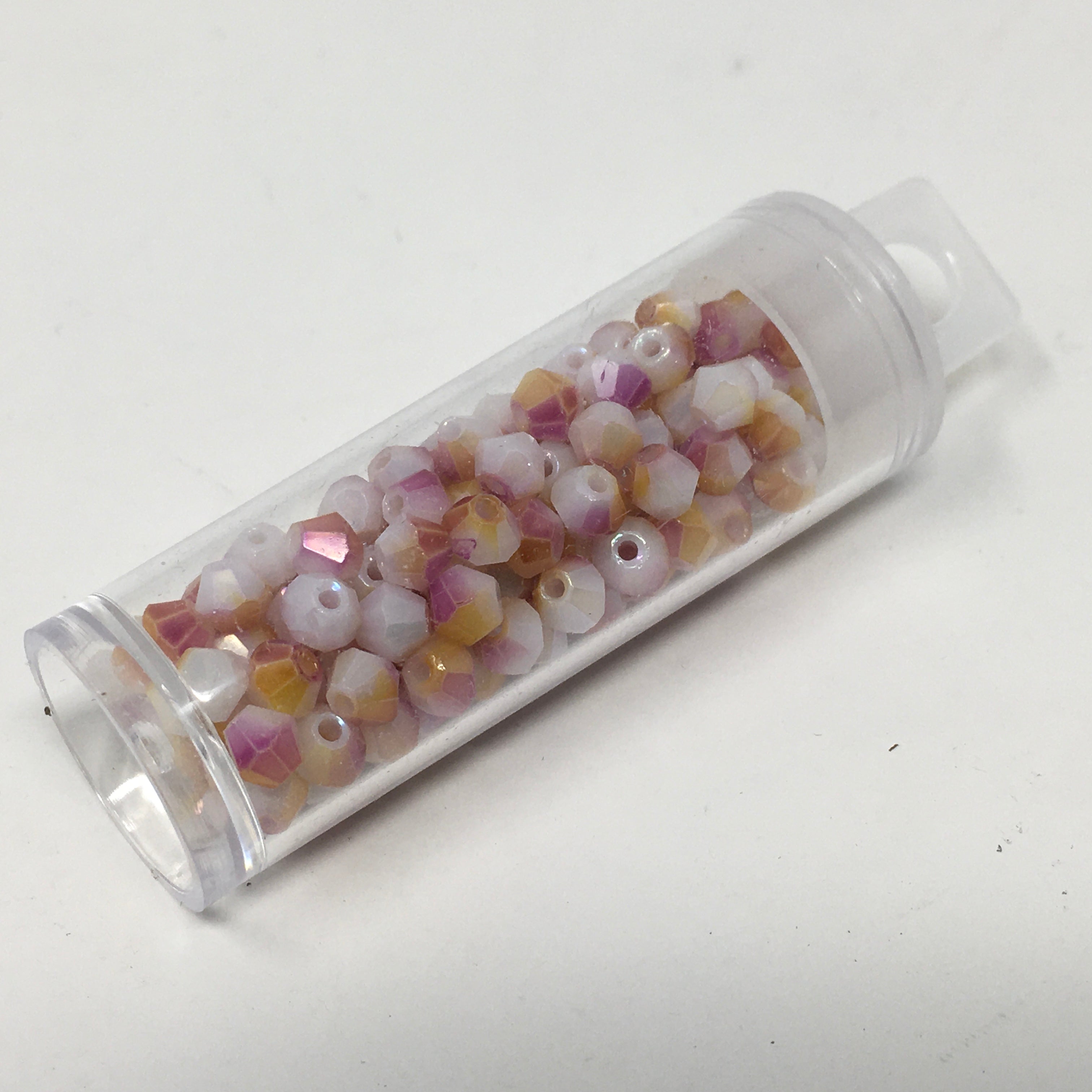 4mm Bicone Glass Beads - Orchid