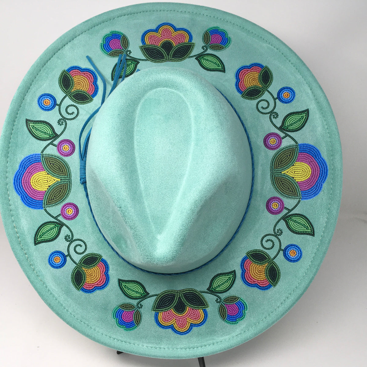 Turquoise Sunbeam Fedora Hat