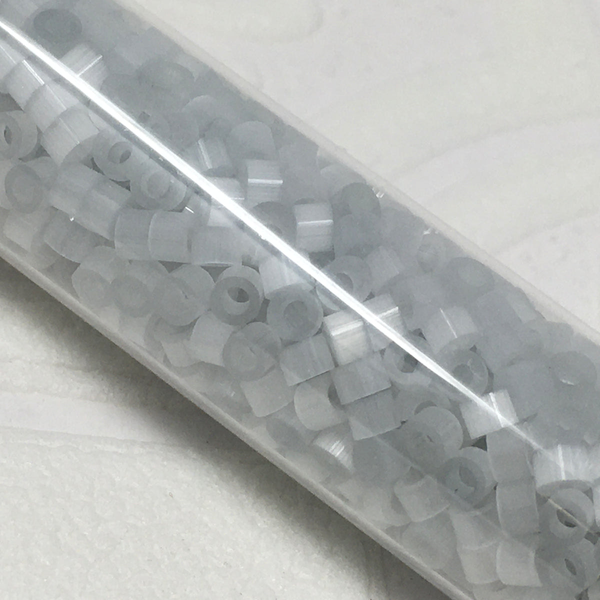 2.5mm Size 10/0 24g tube Cylindica Seed Beads Ghost