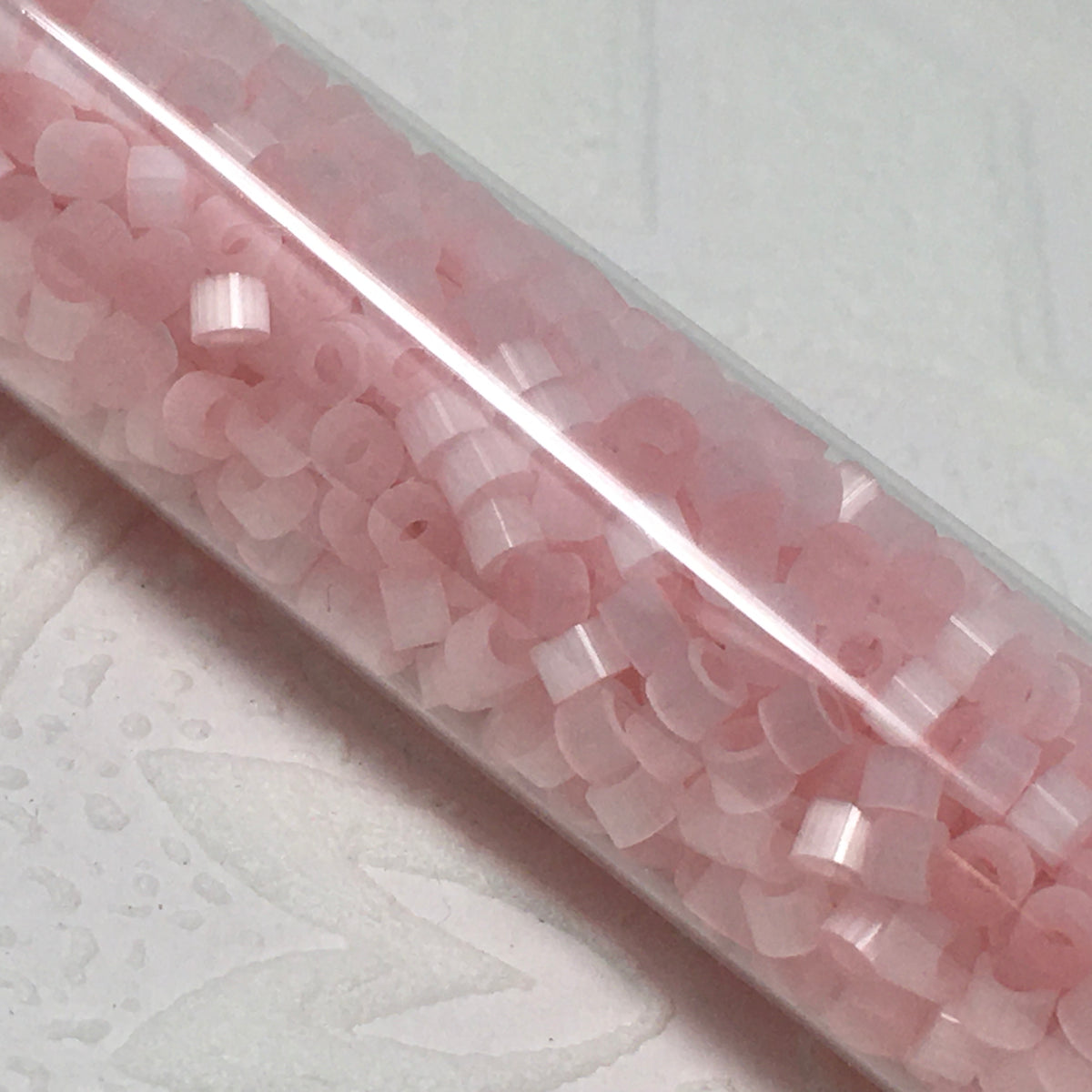 2.5mm Size 10/0 24g tube Cylindica Seed Beads Blush