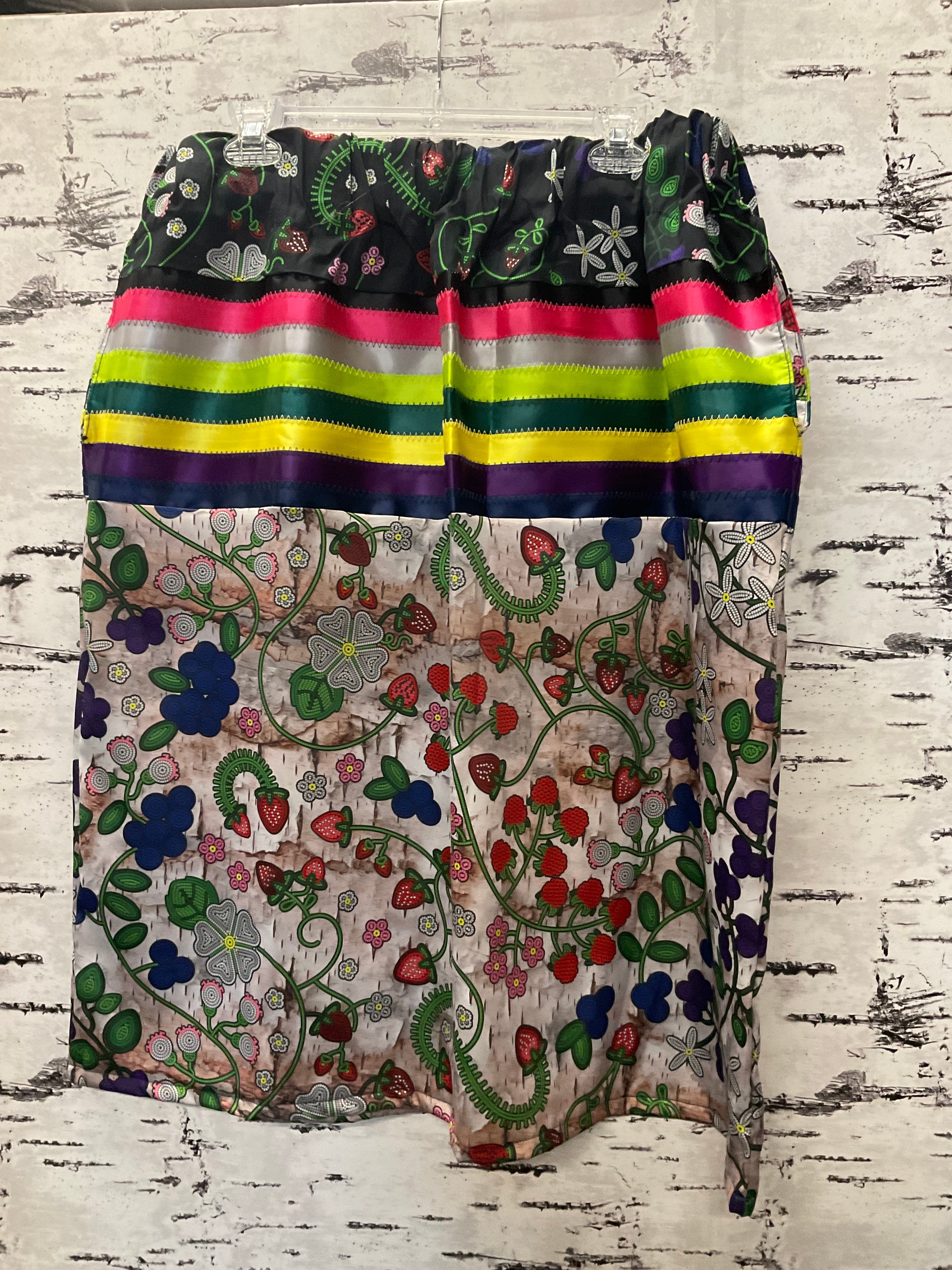 Handmade Satin Grandmother Stories w/ Black Top Ribbon Skirt