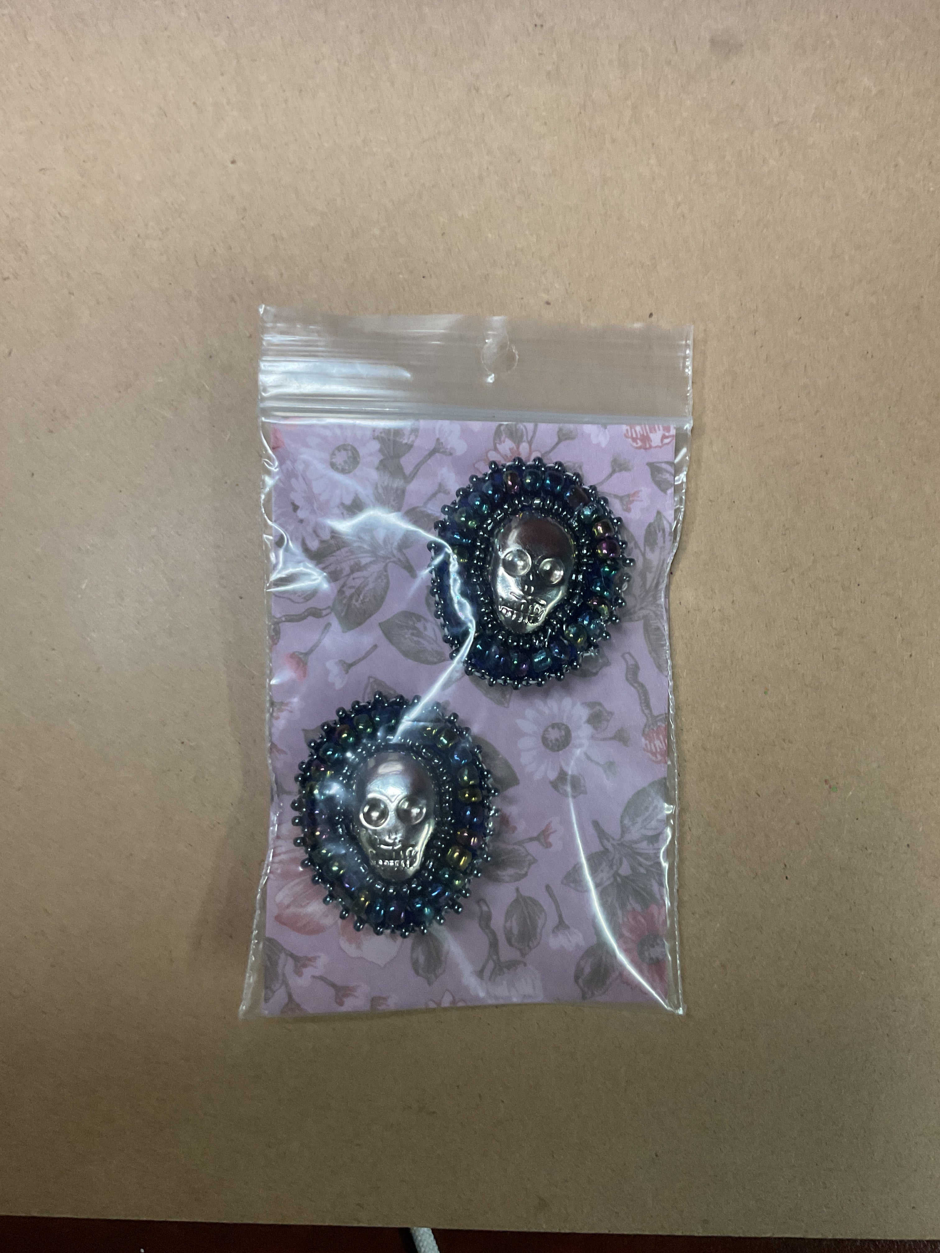 Asteria Brill Skull Beaded Earrings