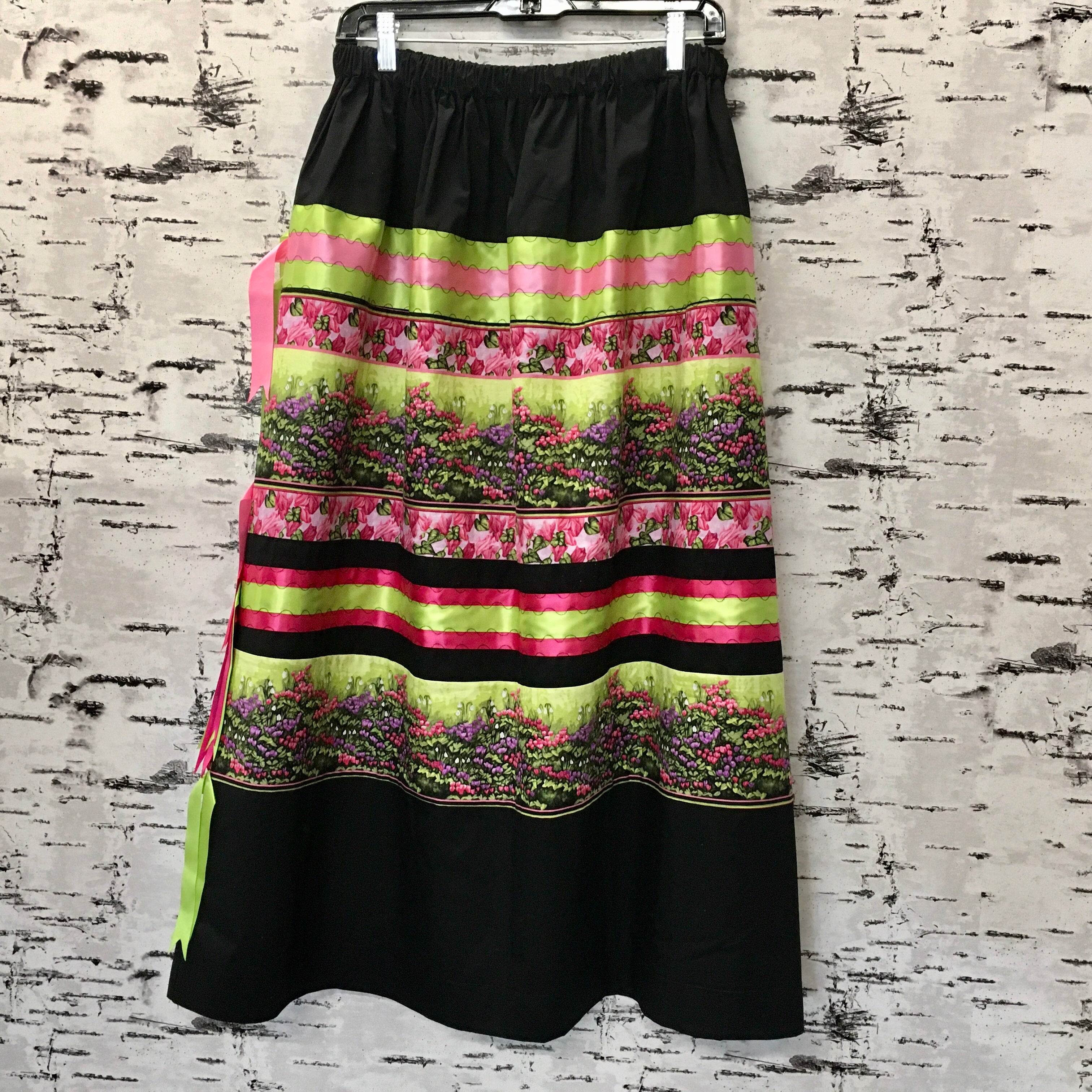 Letishia Sangie-Krammer Pink Green Flower Skirt