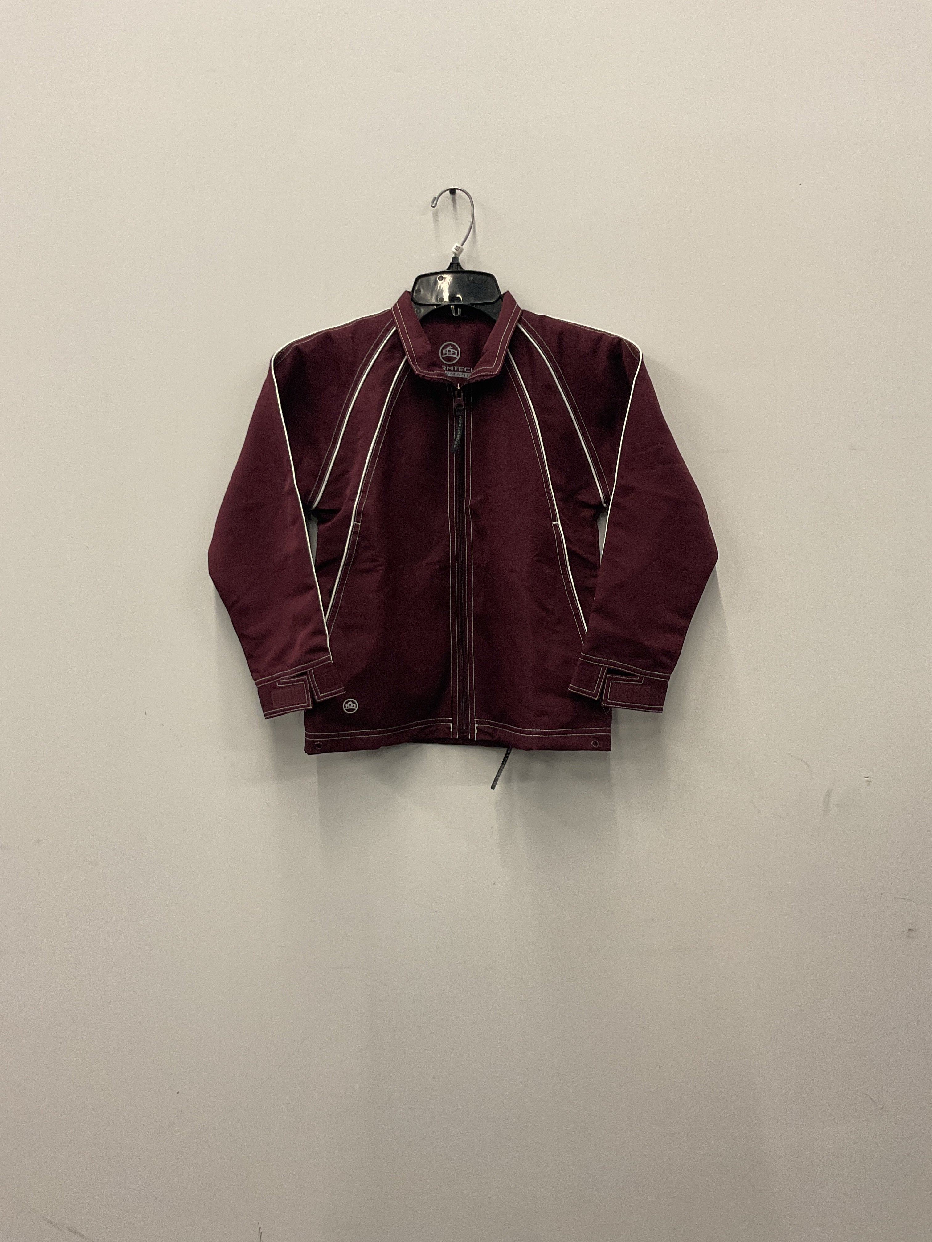 Handmade Burgundy Jacket with Transfer-Youth Large
