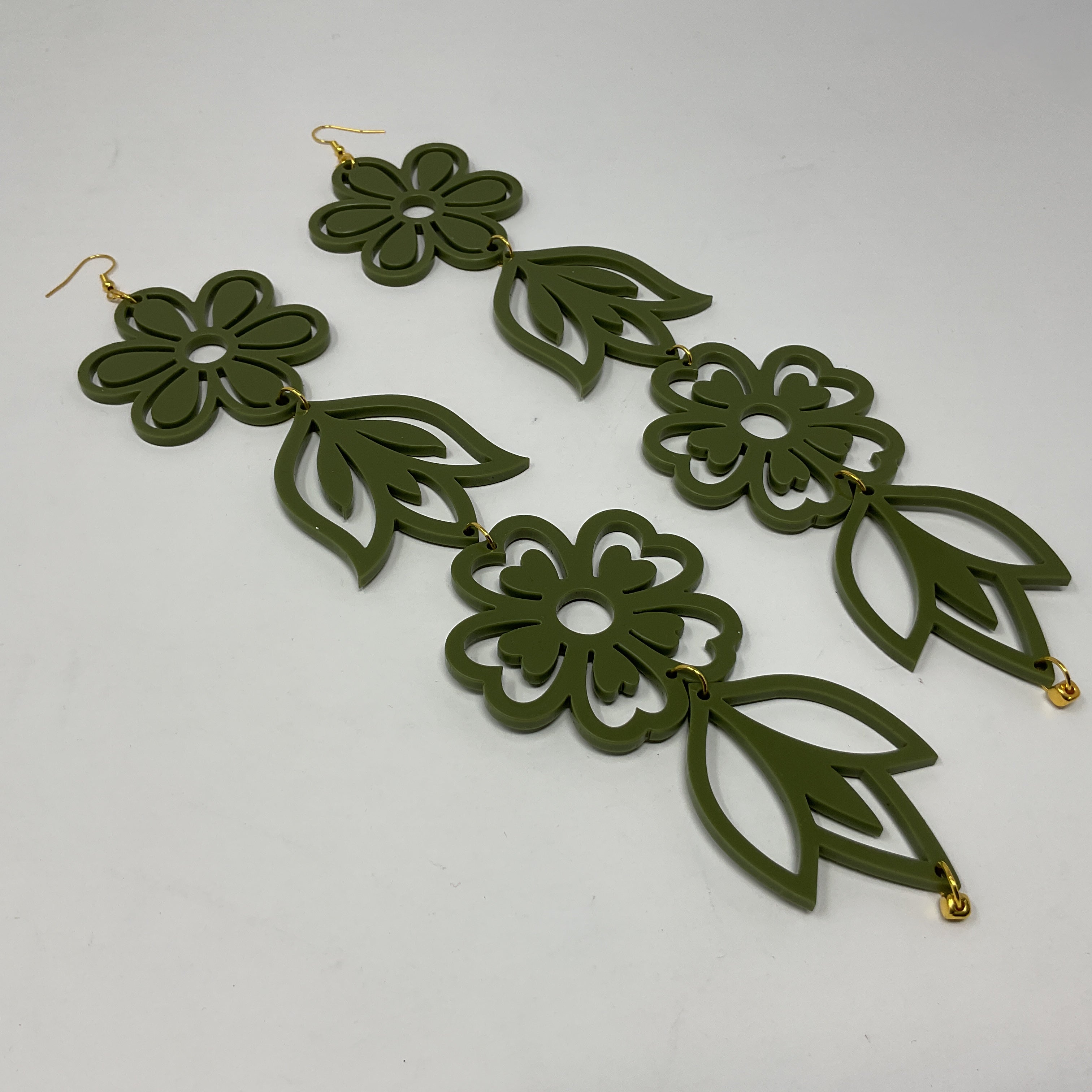 Handmade Long Acrylic Earrings
