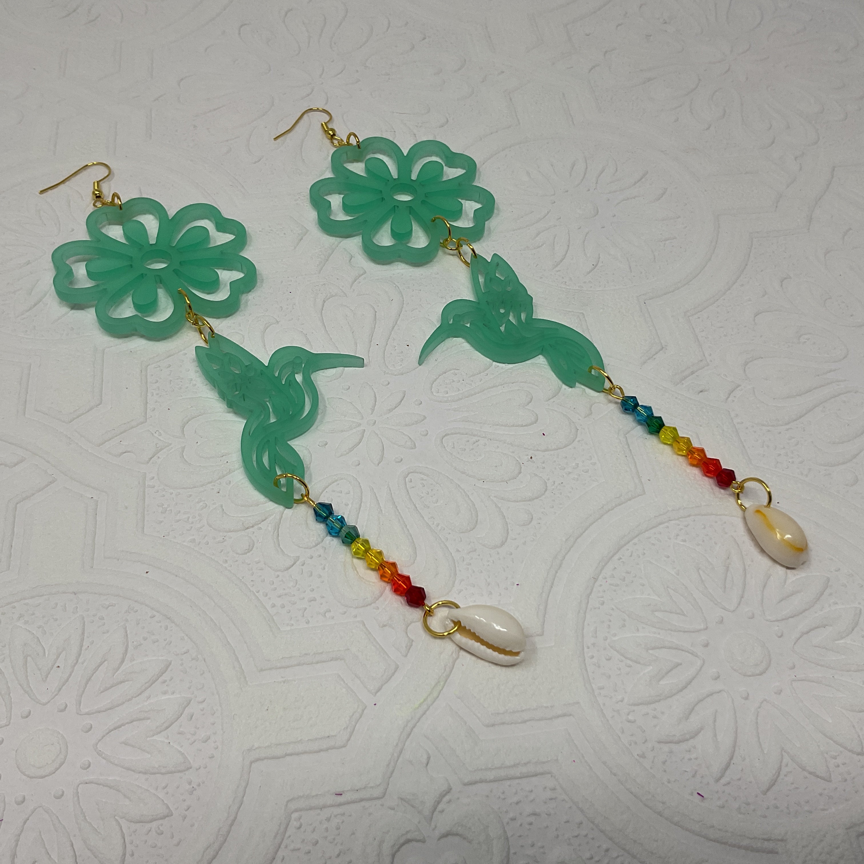 Handmade Long Acrylic Earrings