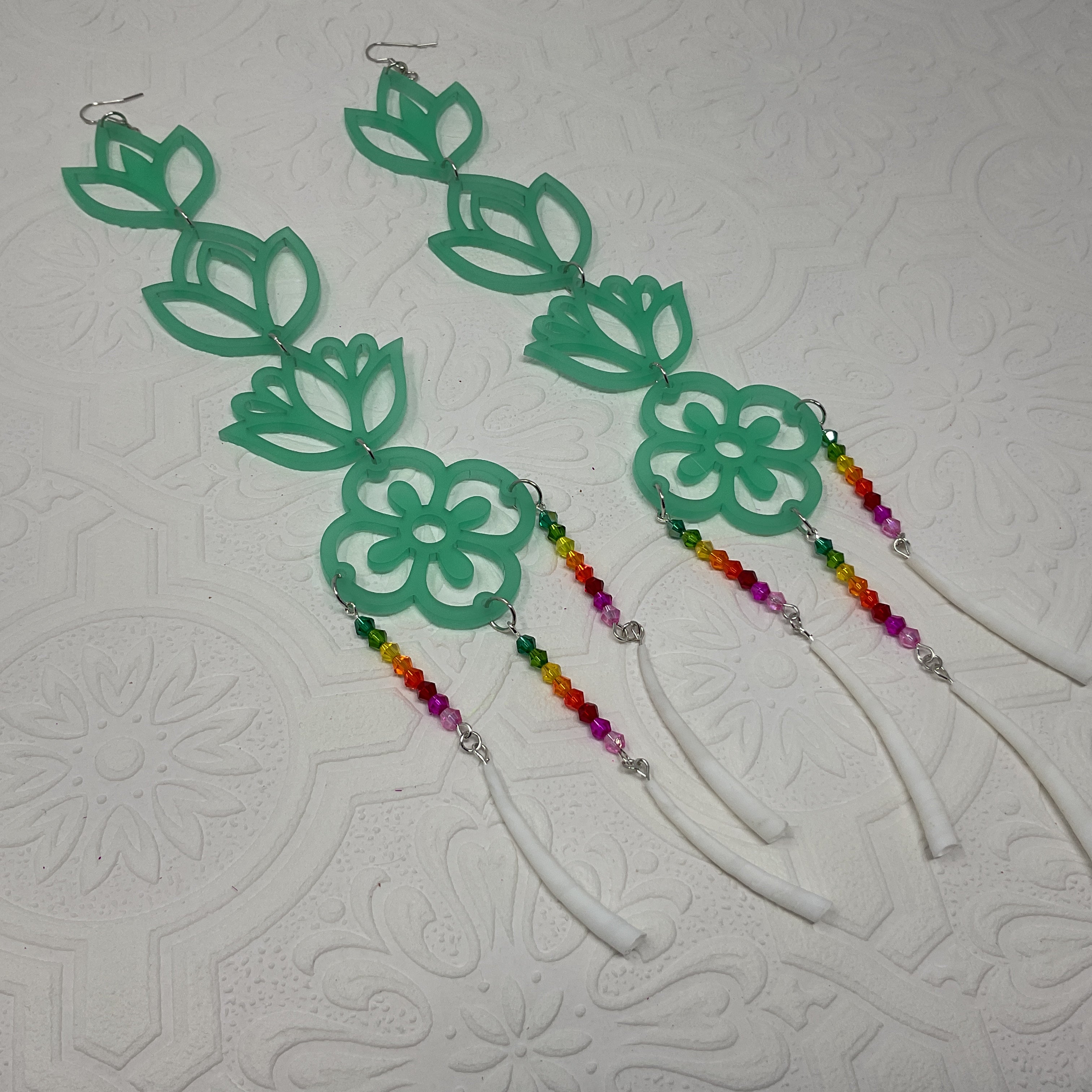 Handmade Long Acrylic Earrings