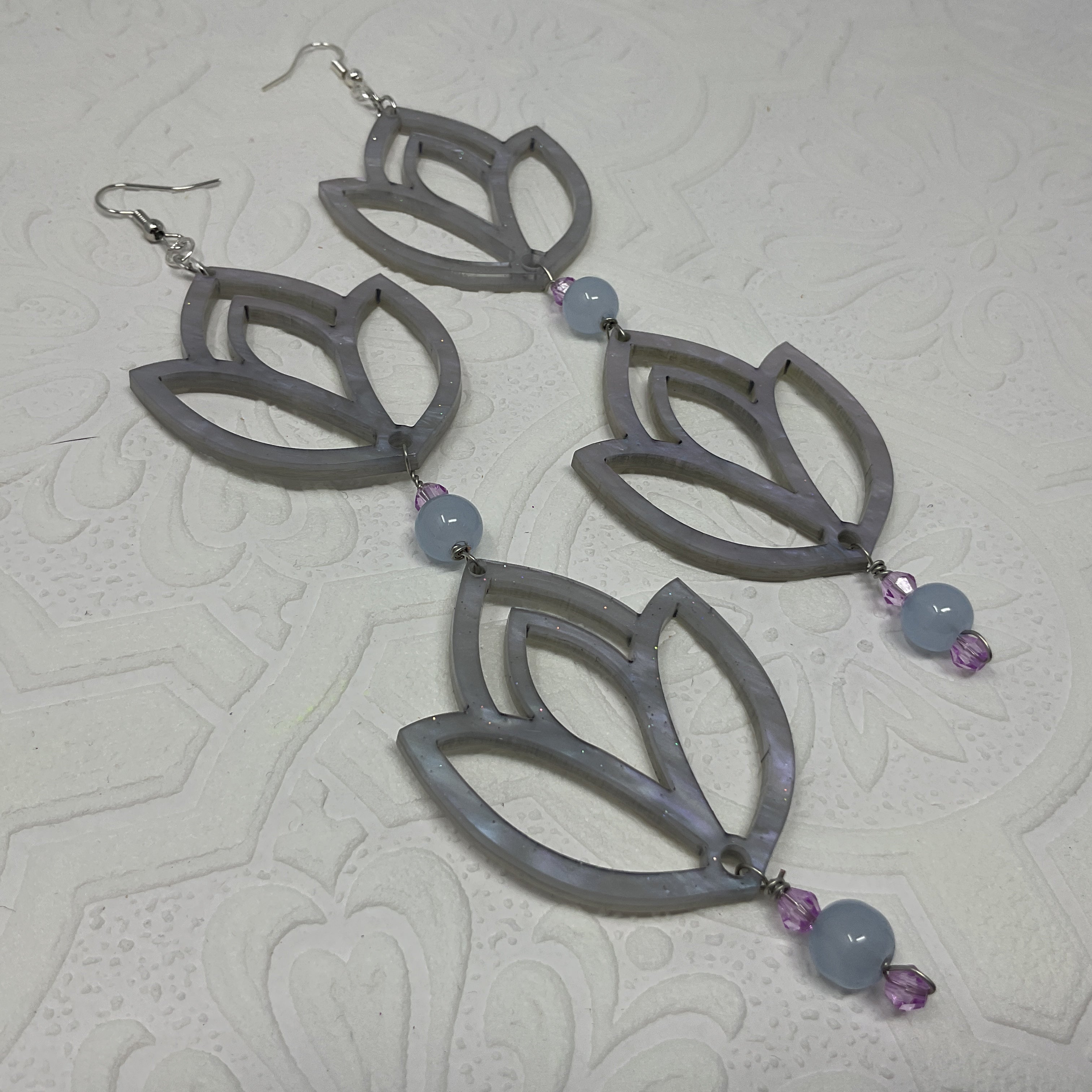 Handmade Long Acrylic Earrings