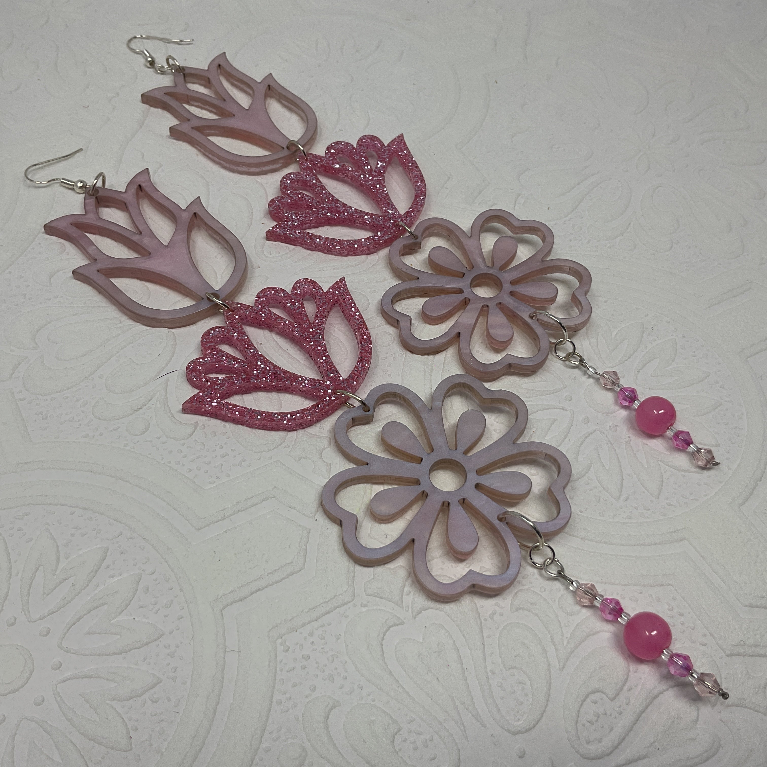 Handmade Long Acrylic Earrings