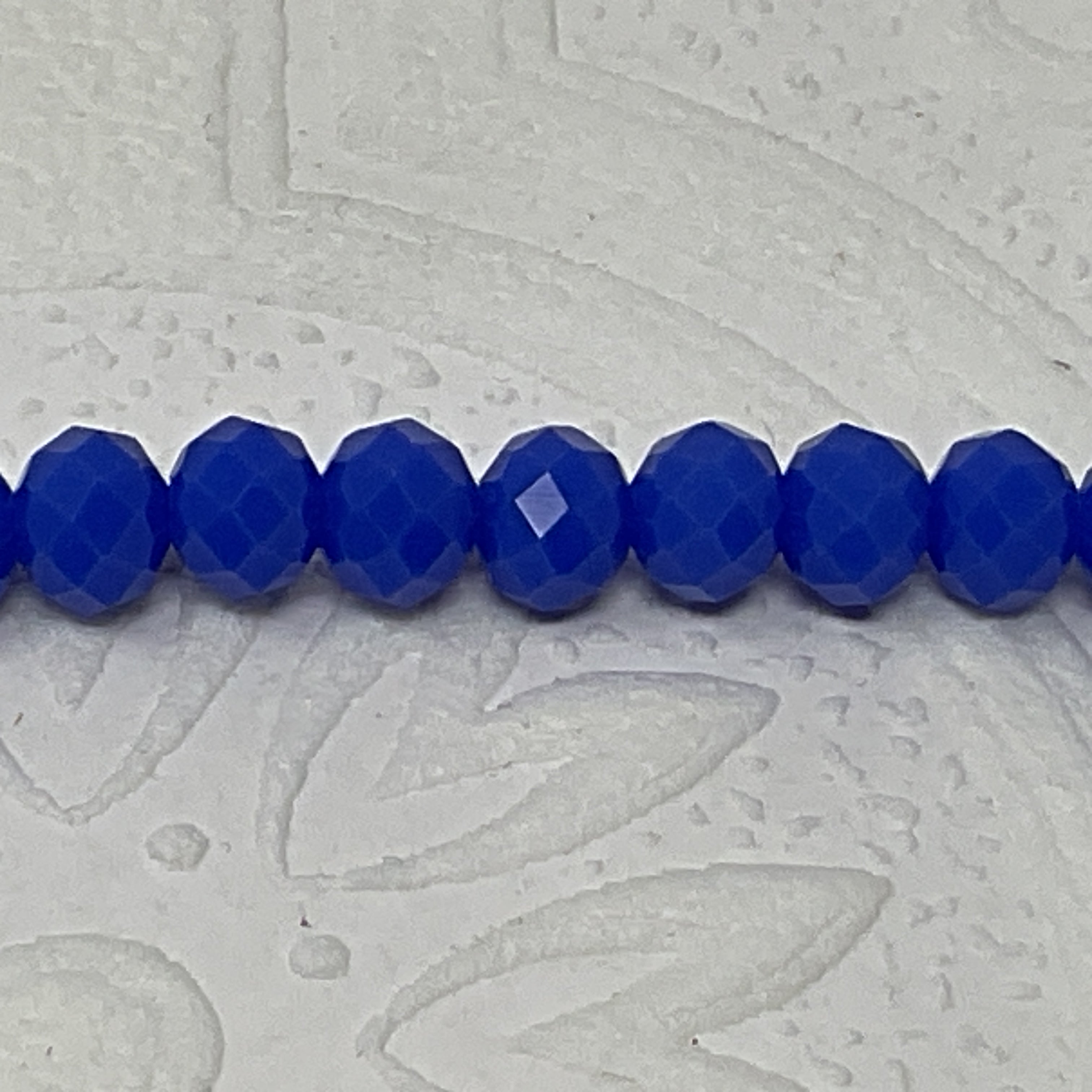 6mm Rondelle Glass Bead - Cobalt