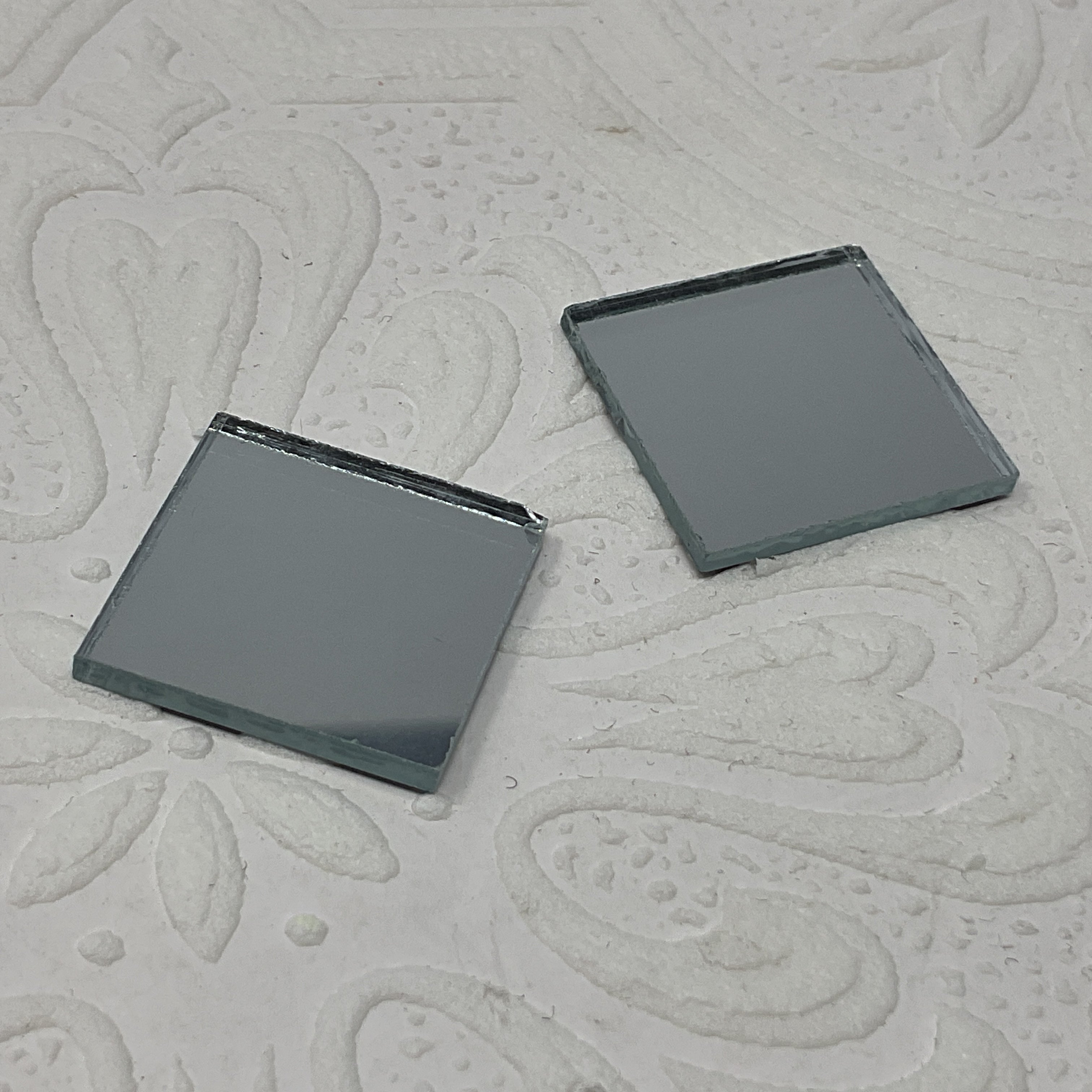 3/4 inch Square Mirror Center Set of 2