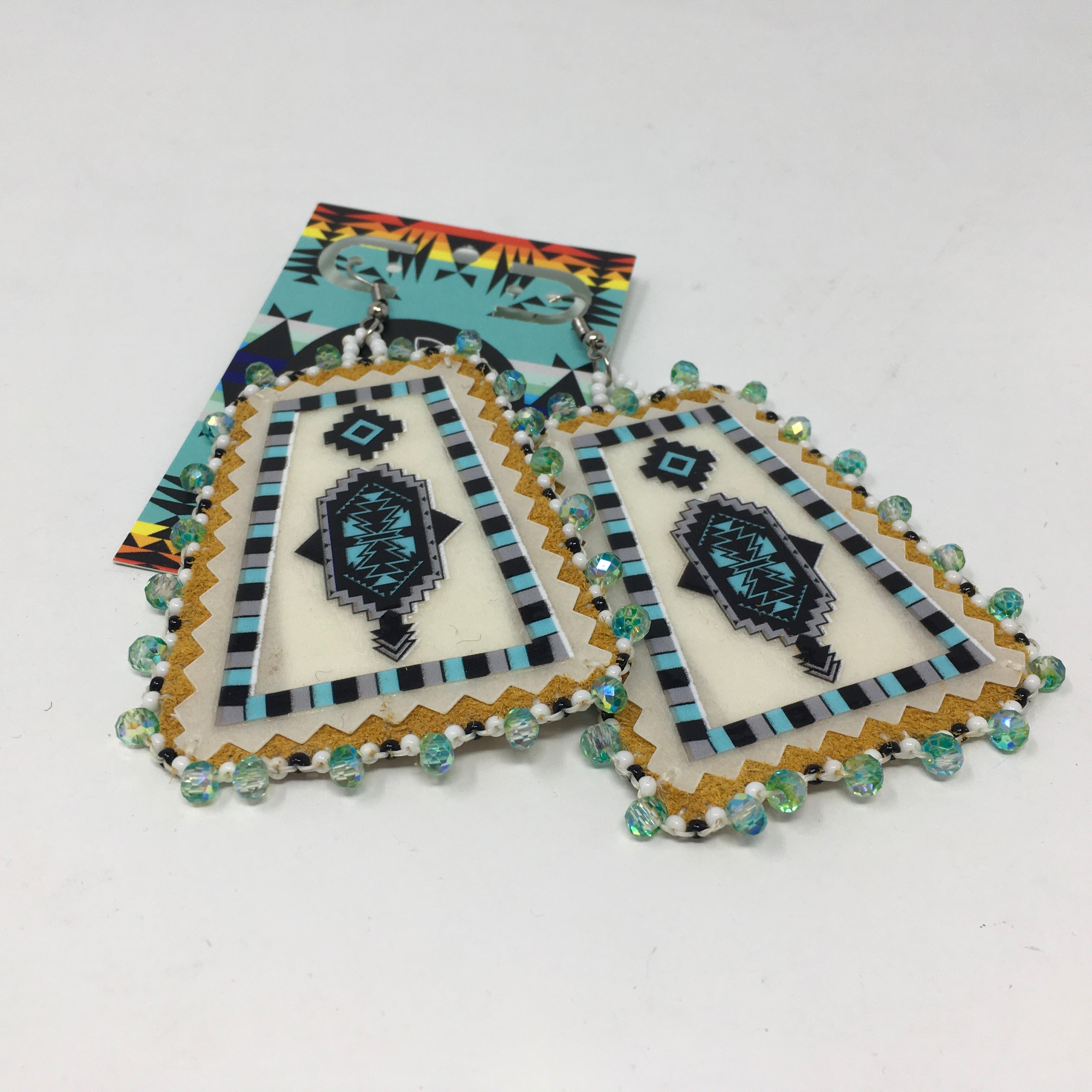 Handmade Hide Beaded Earrings