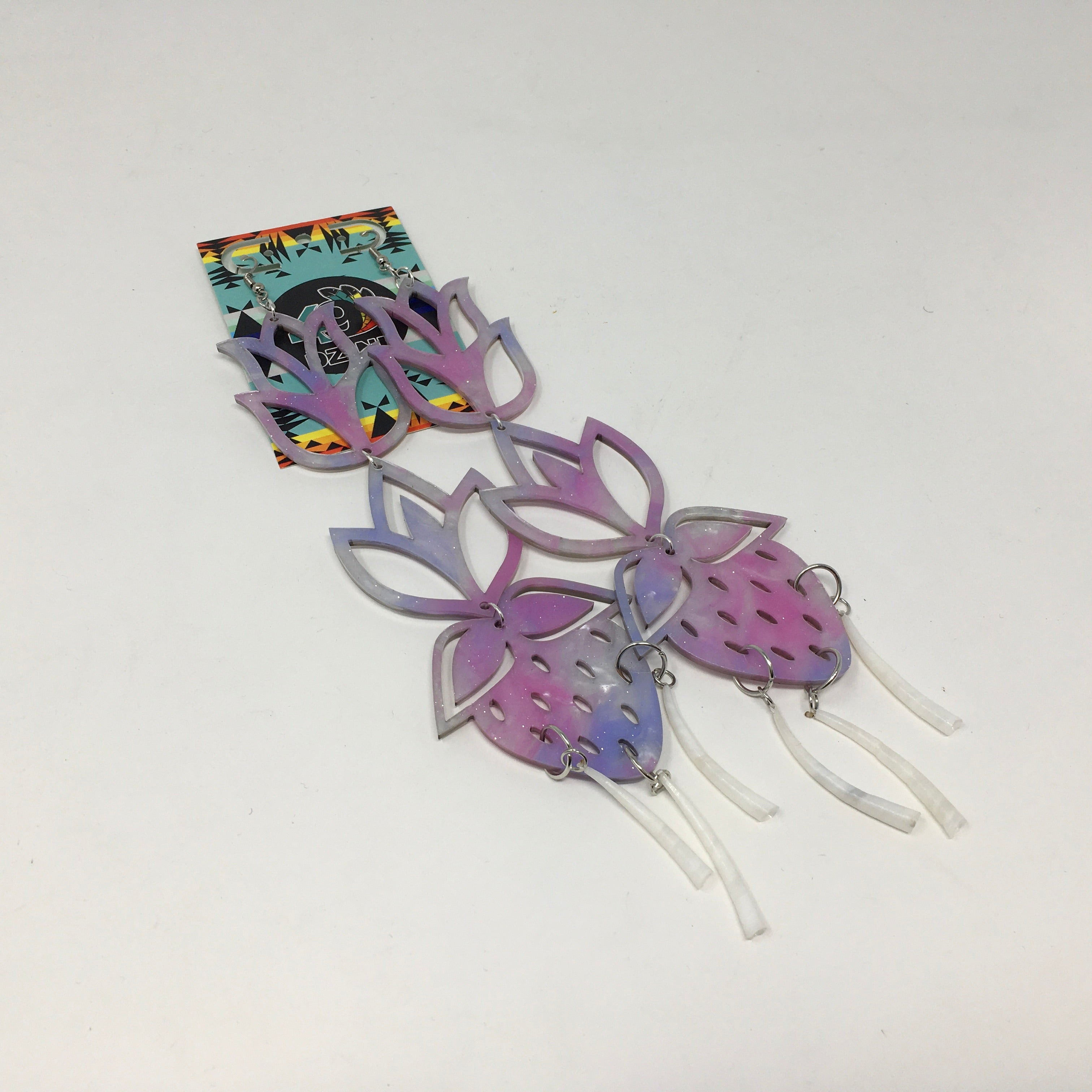 Handmade Long Acrylic Earrings