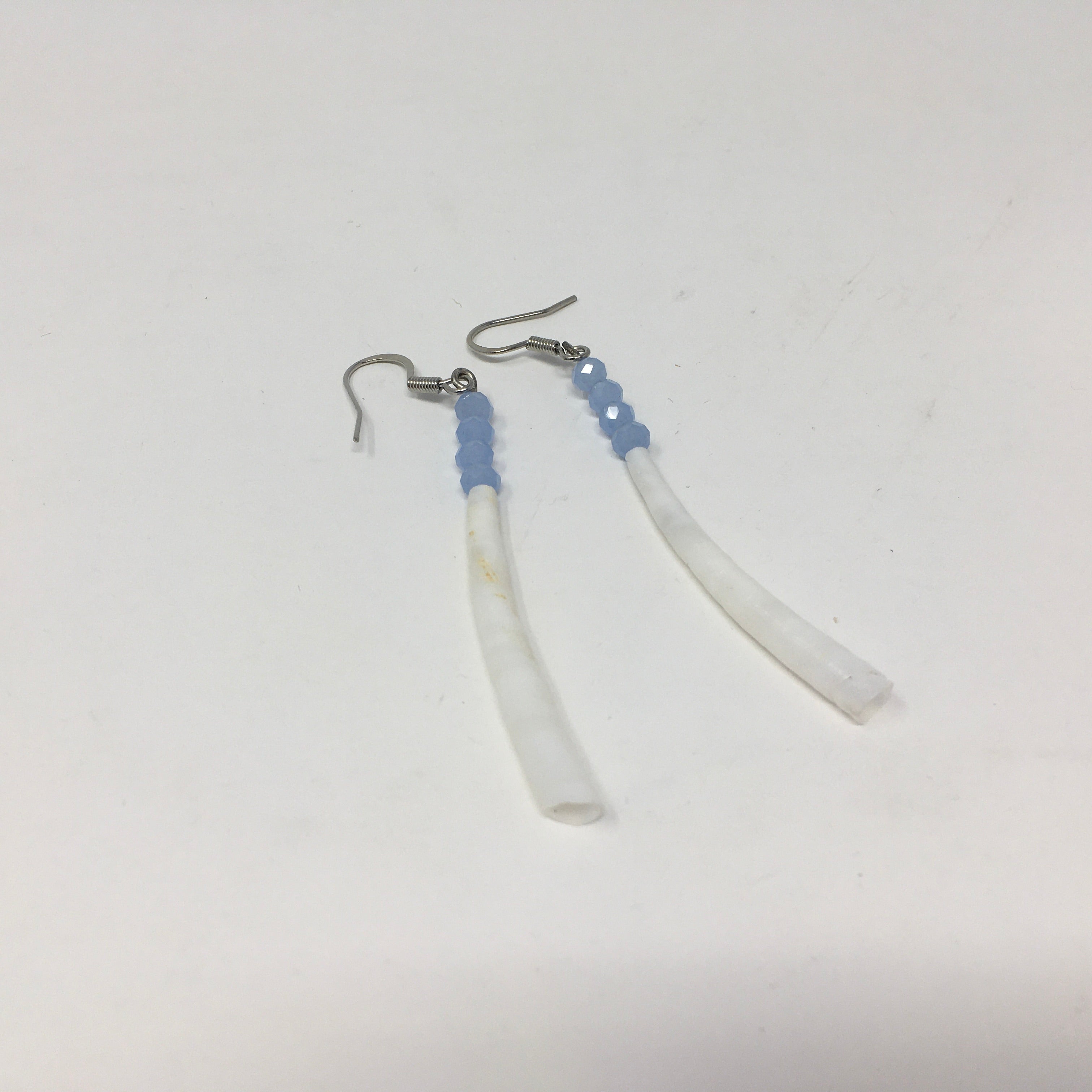 Handmade Beaded Dentalium Earrings