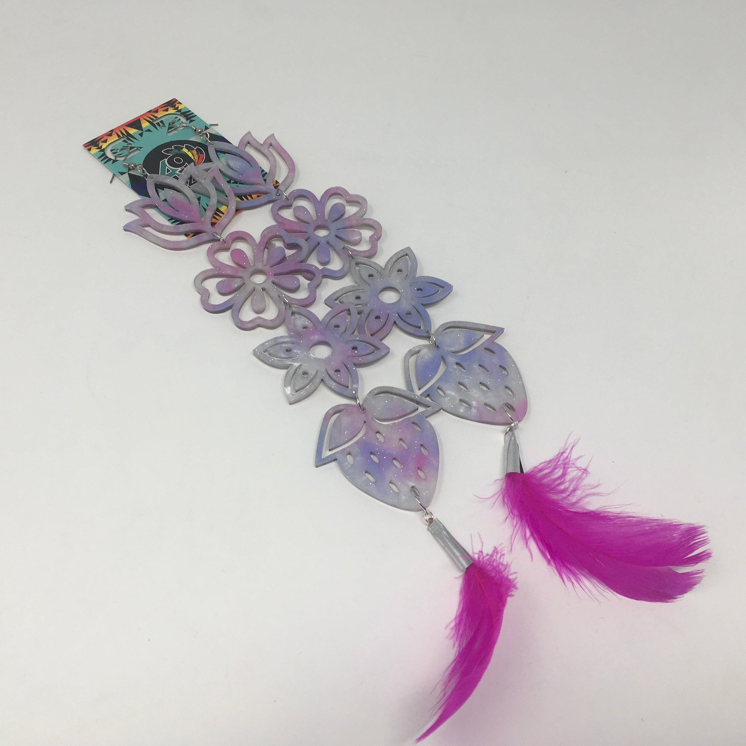 Handmade Long Acrylic Earrings