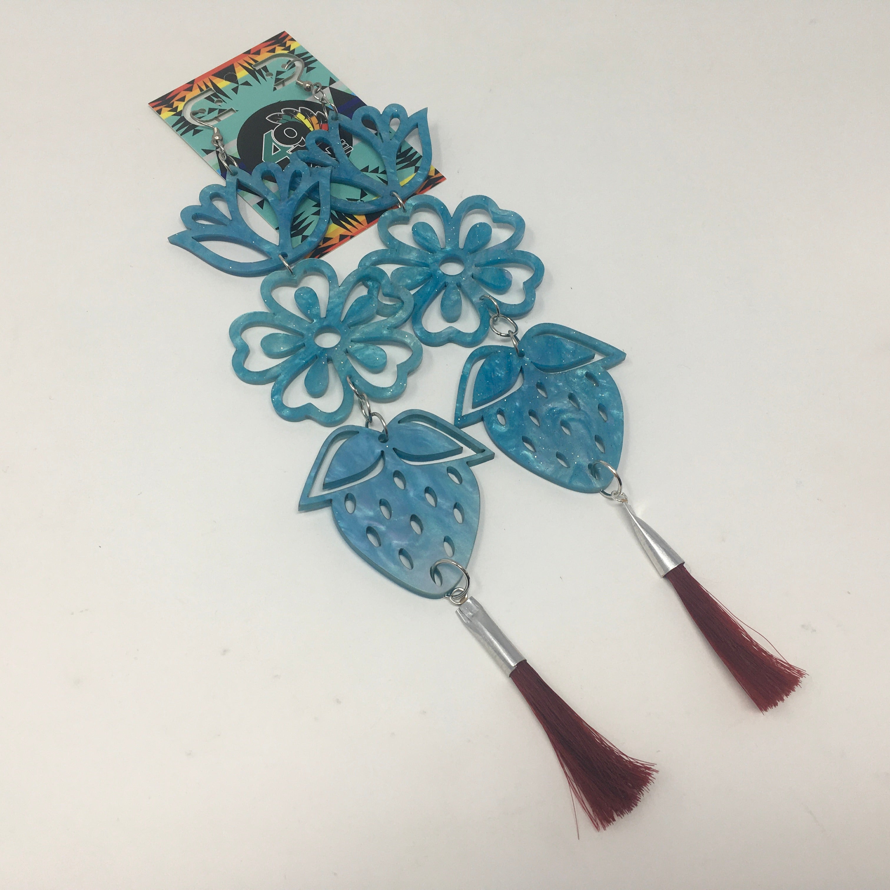 Handmade Long Acrylic Earrings