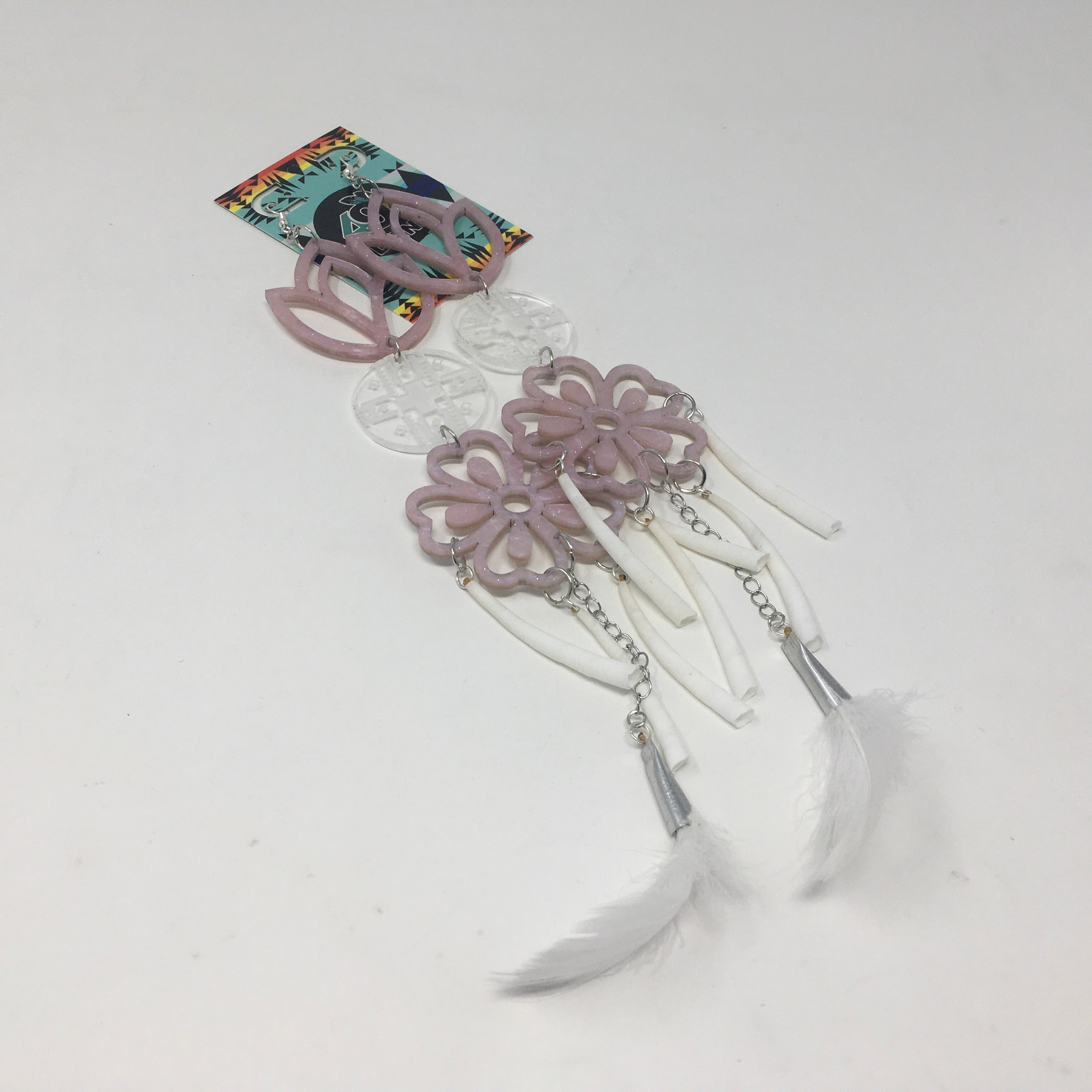 Handmade Long Acrylic Earrings