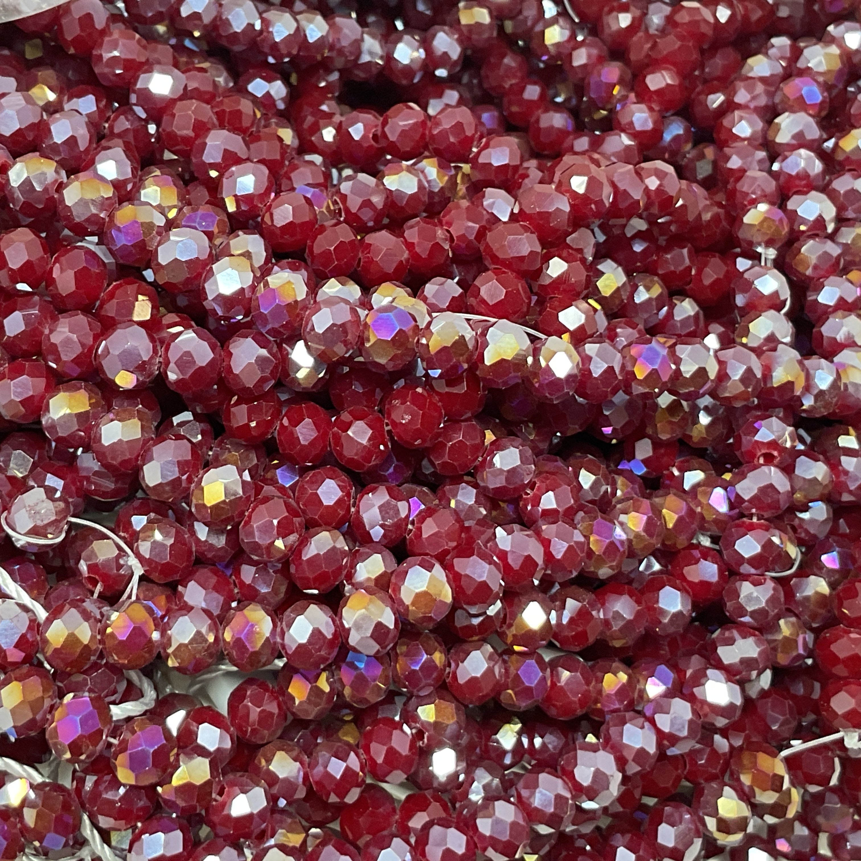 6mm Rondelle Glass Bead - Crystal Citrus