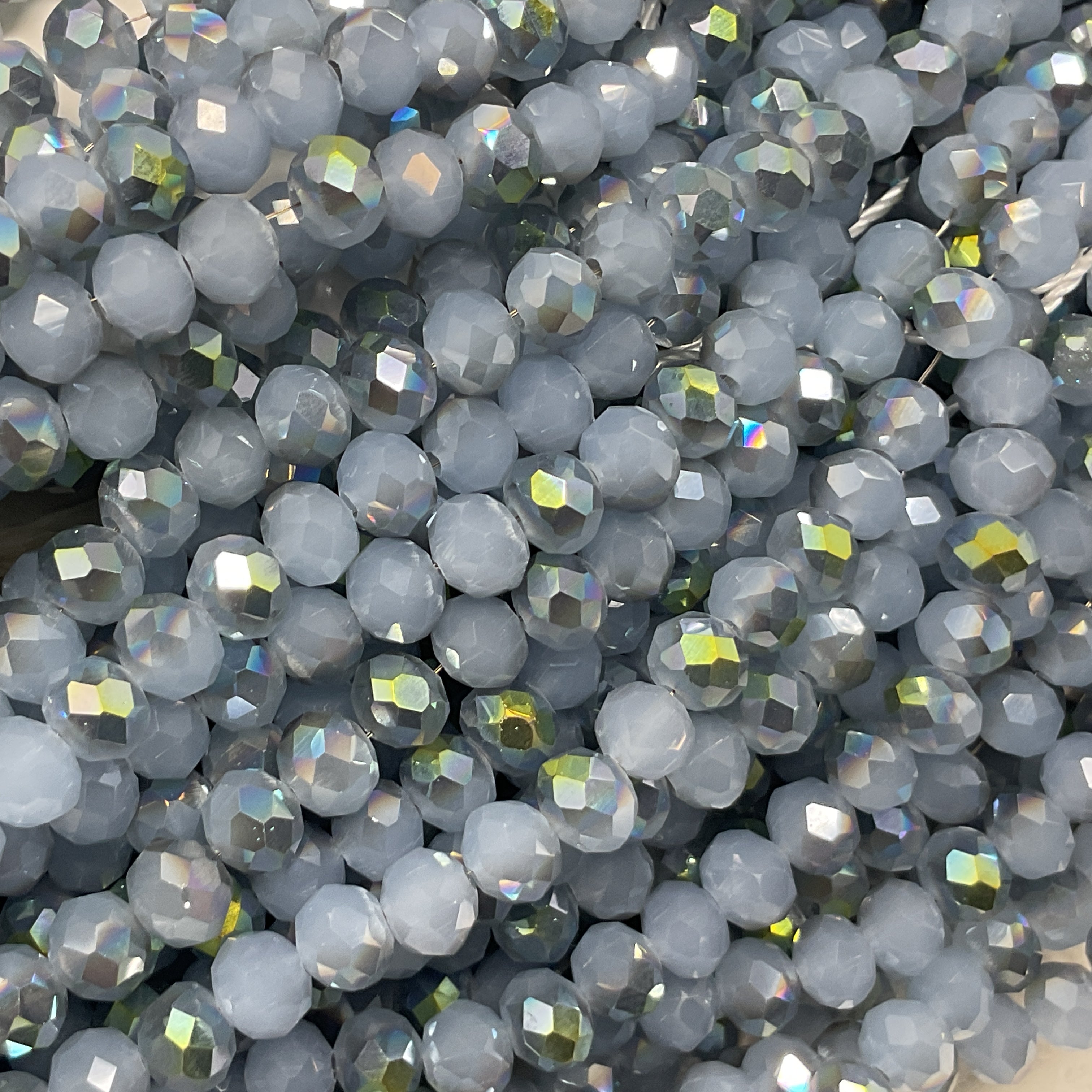 6mm Rondelle Glass Bead - Crystal Walk