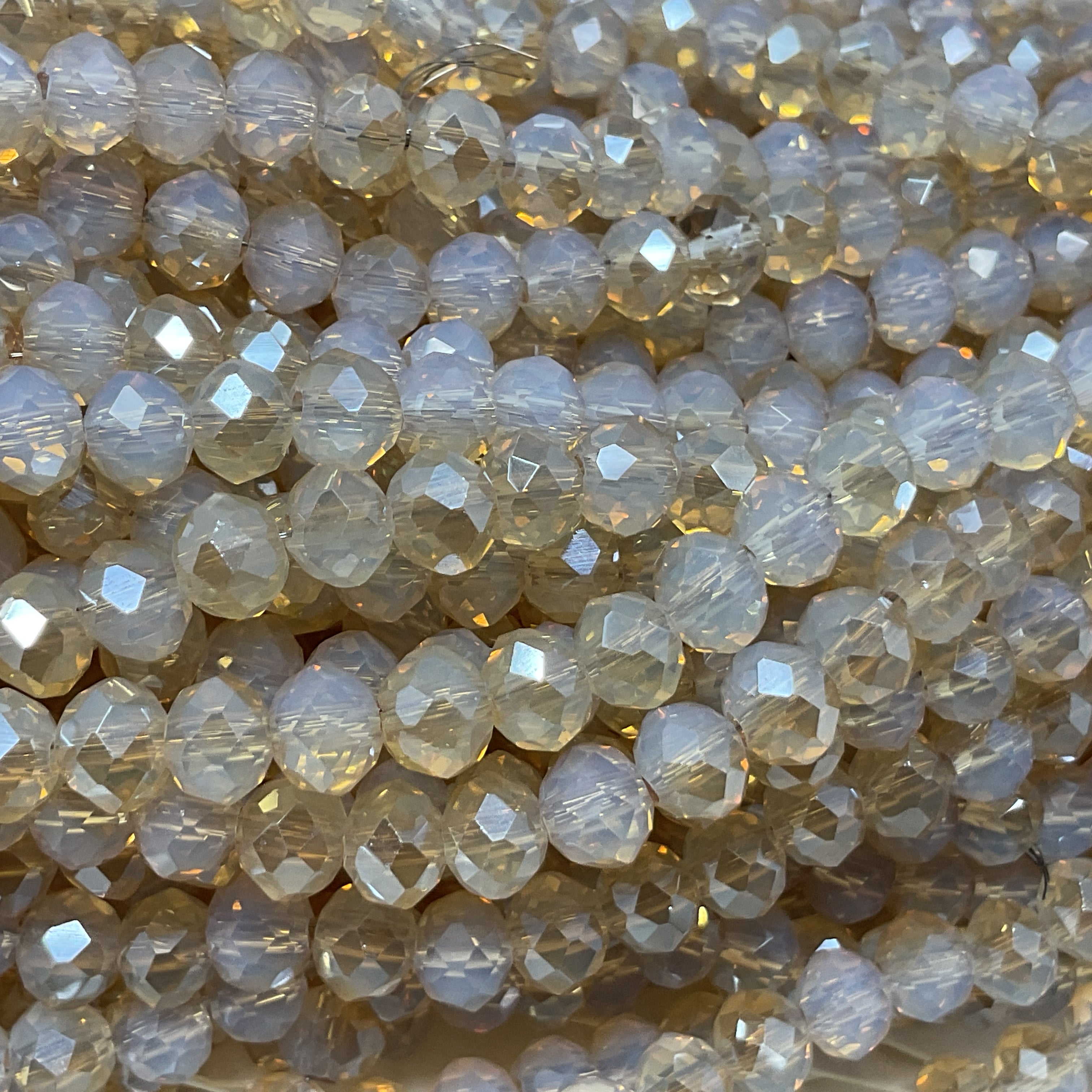 6mm Rondelle Glass Bead - Crystal Sunrise