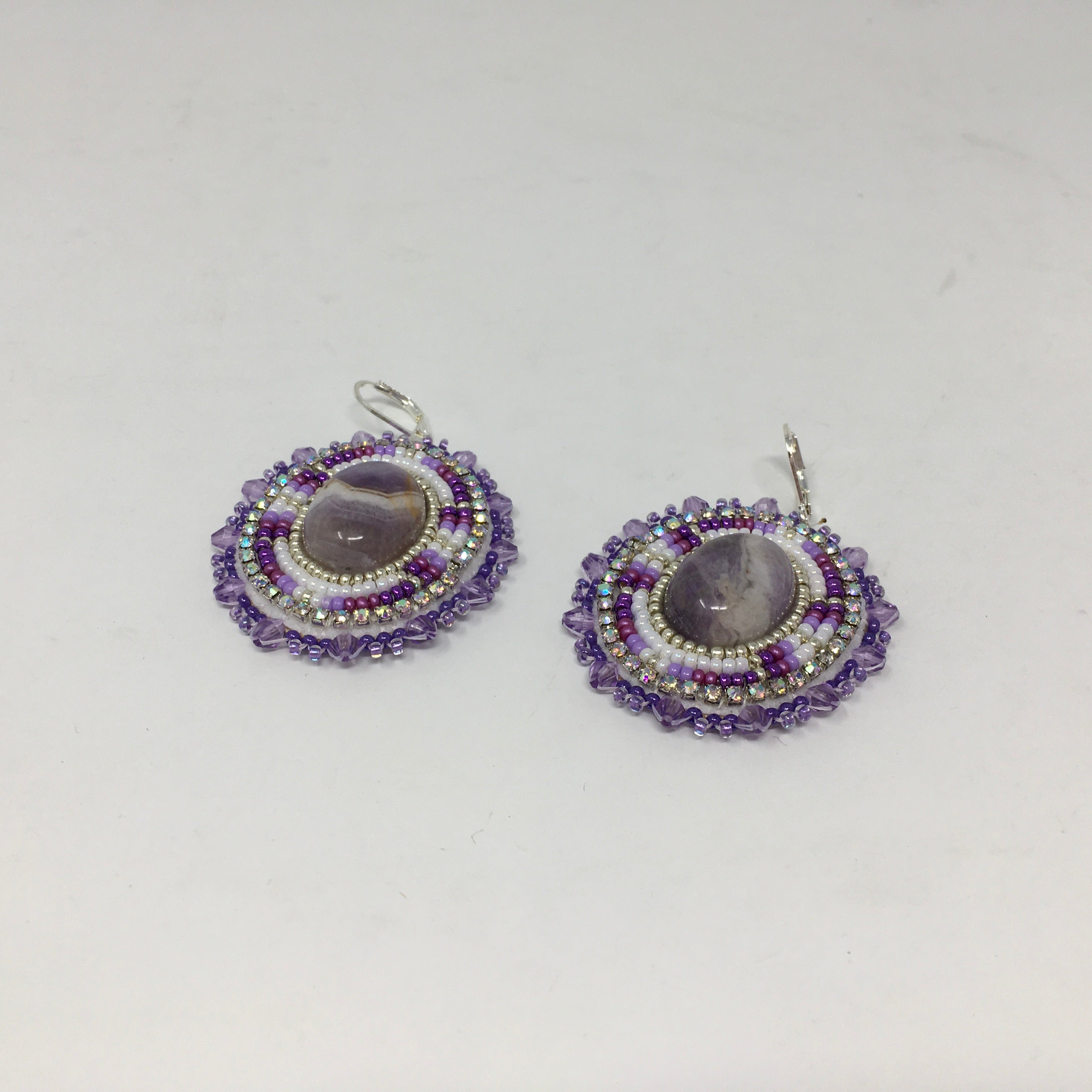 Meg Sheridan Amethyst Stone Earrings