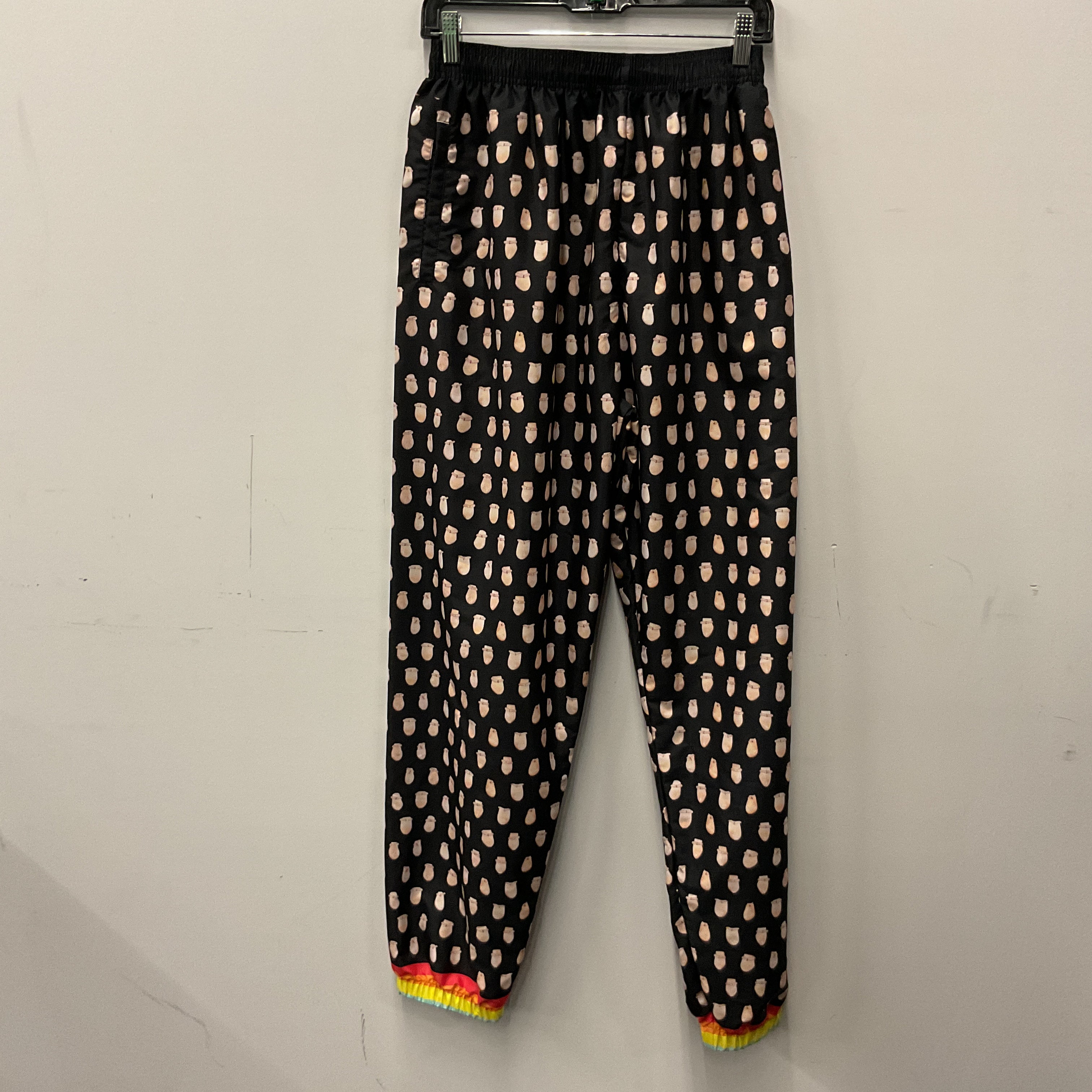 Elk Teeth on Black Ribbon Jogger Pants